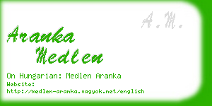 aranka medlen business card